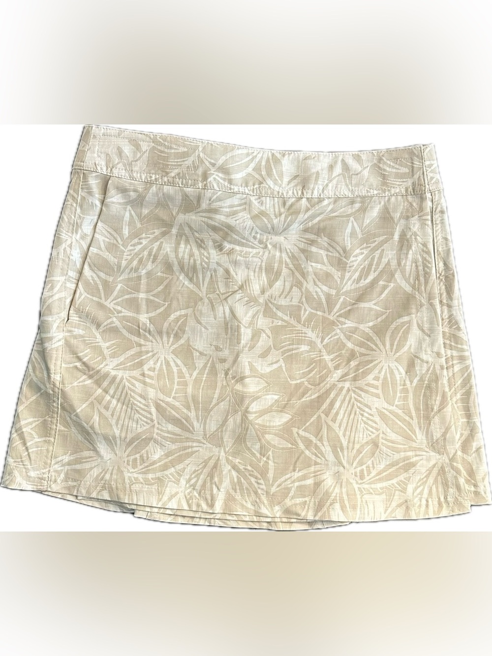 Ripskirt Hawaii Cream Leaf-Print Wrap Skirt